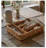 Range couverts en jacinthe tressé 4 compartiments 24 x 34 Voir les images du produit 3