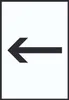 Richtungspfeil links Schild hochkant schwarz weiss Pfeil A2 Produktbild-Vorschau 1
