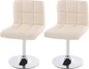 sada 2 jídelních otočných židlí Kavala Faux Leather Chrome  Náhled obrázku produktu 1