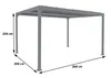 Alu pergola HWC-L41, lamelové zastřešení terasy, robustní Náhled obrázku produktu 10