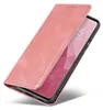 A pink flip cover phone case is shown at an angle against a white background. Produktbild-Vorschau