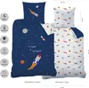 Weltall, Rakete, Planeten Bettwäsche Set 135x200 + 80x80 Produktbild-Vorschau 2