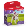 The image shows the retail packaging of a Schleich Horse Club toy set, featuring a girl riding a white horse. Náhľad obrázku produktu