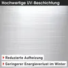 A close-up of a textured surface, likely a material or product, with overlaid text highlighting features. Produktbild-Vorschau
