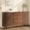Merax dressoir met 3 lades en schuifdeuren, commode gemaakt Productafbeelding-voorbeeld 2