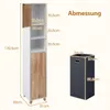 A product image showing a tall cabinet and a laundry basket with dimensions indicated by text and lines. Náhled obrázku produktu