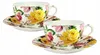 Set van 2 stuks schoteltje, bloemen, rozenporselein 250ml Productafbeelding-voorbeeld 1