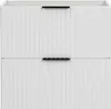 Mobile Lavabo Bianco Opaco 80 Cm Scanalato 2 Cassetti Anteprima dell’immagine prodotto 8