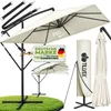 tillvex® Alu Sonnenschirm Rechteckig Ø 330 cm Beige + Produktbild-Vorschau 1