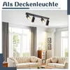 ZMH LED Deckenleuchte Schwarz Deckenstrahler: 4 Flammig Produktbild-Vorschau 6