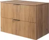A wooden cabinet with two drawers against a white background. Produktbild-Vorschau