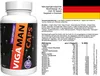 A bottle of VIGAMAN CAPS food supplement with nutritional information and a German flag. Náhľad obrázku produktu