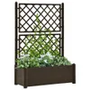 Bac à plantes avec treillis 100x43x142 cm PP Moka Voir les images du produit 1