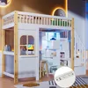 Flieks Etagenbett 90x200cm mit Schreibtisch und Produktbild-Vorschau 4