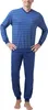 hajo Hommes Set de pyjamas - long, manchettes, col V, Voir les images du produit 2