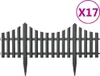 vidaXL Bordure de pelouse 17 pcs. Anthracite 10 m PP Voir les images du produit 1