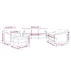 Design 4-tlg. Sofagarnitur mit Kissen Hellgelb Stoff, Produktbild-Vorschau 10