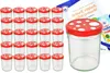 25er Set Sturzglas 435 ml To 82 Fliegenpilz Deckel rot weiß Produktbild-Vorschau 1