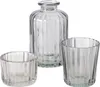 Glasdekorationen Kerzenhalter und Vase 10 cm TOLKA, 3er Set Produktbild-Vorschau 1