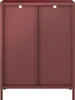 The back view of a bordeaux red sideboard with two doors. Anteprima dell’immagine prodotto