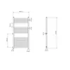 LuxeBath Badheizkörper Seitenanschluss, 600x1200 mm, Weiß, Produktbild-Vorschau 4