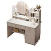 Toilette con specchio e cassetti bianca trucco glamour Anteprima dell’immagine prodotto 1
