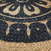 vidaXL Ručne vyrobený sedací puf modrý 45 x 30 cm Juta Náhľad obrázku produktu 2