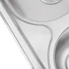 A close-up view of a stainless steel sink. Podgląd zdjęcia produktu