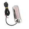 A stainless steel underwater boat light with red LEDs and a black wire is shown against a white background. Voir les images du produit