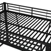 Metall Hochbett Schwarz mit Doppel-Leiter, Stauraum, Produktbild-Vorschau 8