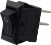 A close-up studio shot of a black rocker switch. Anteprima dell’immagine prodotto