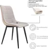 4er Set Esszimmerstühle Stoff und Kunstleder, modern Produktbild-Vorschau 7