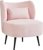 BELIANI Polstersessel Pastellrosa Boucle Polsterung Weich Produktbild-Vorschau 6