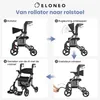 ELONEO 2-in-1 rolstoel/rolator, opvouwbaar en lichtgewicht Productafbeelding-voorbeeld 4