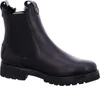 A black leather Chelsea boot with a thick sole and faux fur lining. Produktbild-Vorschau