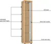 K-Möbel Vetrina verticale in vetro in faggio (176x37x33 cm) Anteprima dell’immagine prodotto 9