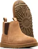 A pair of Ugg Neumel Chelsea boots in chestnut color, shown from the side and with the sole visible. Voir les images du produit