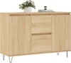 vidaXL Sideboard Sonoma-Eiche 101,5x35x70 cm Holzwerkstoff Produktbild-Vorschau 3