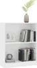 A white bookcase with books and decorative items on the shelves. Voir les images du produit