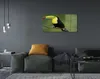 Glasbilder 140x70 Wandkunst Bunte Papageien auf einem Zweig Produktbild-Vorschau 4