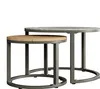 Two nesting tables with round tops and metal frames, shown against a white background. Produktbild-Vorschau