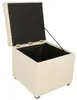 MG Design Polsterhocker Beige 45x45 cm - Stauraum 50L, bis Produktbild-Vorschau 3