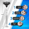Nassrasierer 3-Klingen-Rasierer für Unisex, Edelstahl, Produktbild-Vorschau 3