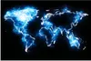 MuchoWow® Poster Weltkarte - Blau - Schwarz 180x120 cm - Produktbild-Vorschau 1