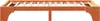 A wooden bed frame with slats, shown from a front-facing, slightly elevated angle. Produktbild-Vorschau