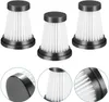 Three vacuum cleaner filters are shown from a top-down perspective, with close-up views of the filter details below. Produktbild-Vorschau