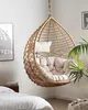 BELIANI Hängesessel Beige Rattan inkl. Kissen Korbsessel Produktbild-Vorschau 2