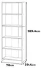 MRBLS Bücherregal Schwarz 70x189x30 cm – Standregal mit 5 Produktbild-Vorschau 7
