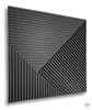 A dark gray, textured 3D wall panel with a geometric pattern of parallel lines. Produktbild-Vorschau