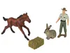 Lean Toys Figurenset Tiere Pferd Hase Landwirt Produktbild-Vorschau 2